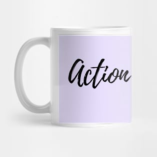 Action - Purple Background Mug